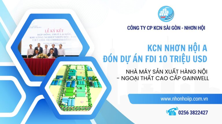 KCN Nhơn Hội A - Đón dự án FDI 10 triệu USD