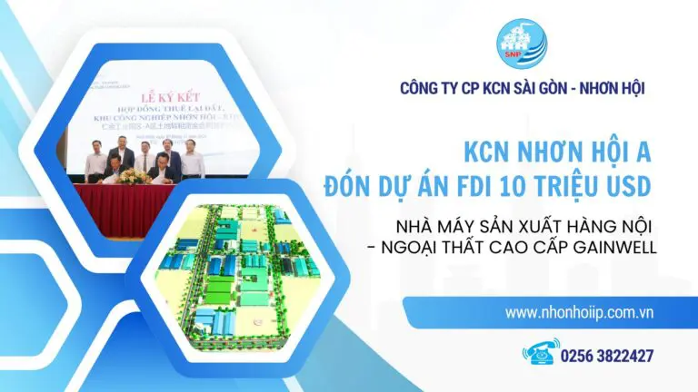 KCN Nhơn Hội A - Đón dự án FDI 10 triệu USD