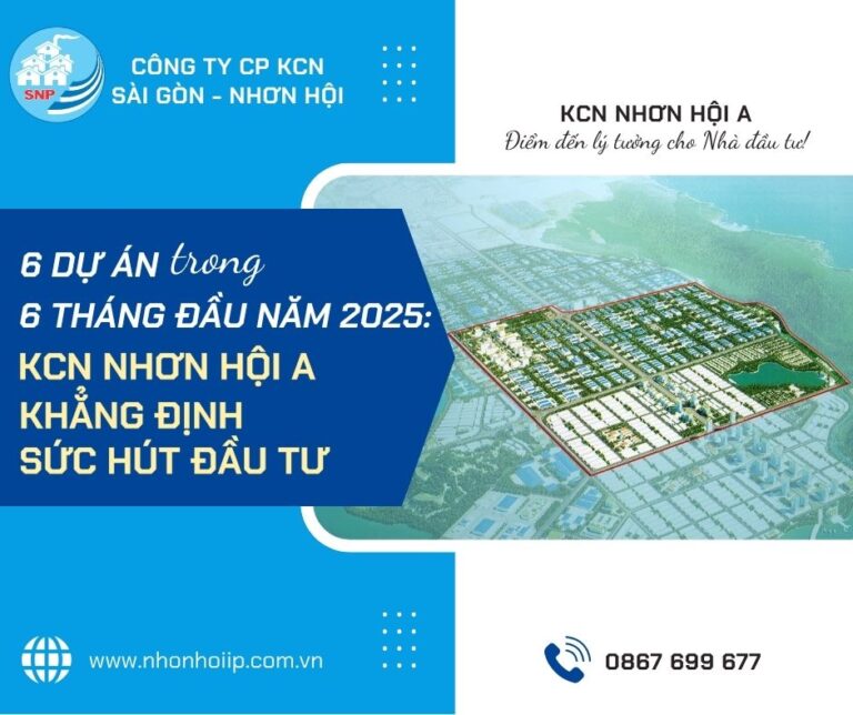 6 dự án trong 6 tháng đầu năm 2025 - KCN Nhơn Hội A khẳng định sức hút đầu tư